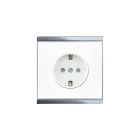 ELSNER 70318 Corlo Power Outlet- white / chrome glossy CEE 7/4 