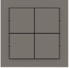 EKINEX EK-T4Q-FGL Kit 4 tasti Linea 71  quadrati (30X30)   Fenix NTM Colore Griogio Londra