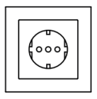 EKINEX EK-PSC-DE-GBU Square DE socket faceplate (55x55) painted