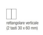 EKINEX EK-T2R-F Confezione 2 tasti rettangolari verticali serie 71 in NTM