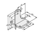 SOMMER 12295V000 Bracket for 75-115- galvanized strut