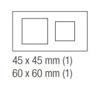 EKINEX EK-D2F-MA Double plastic plate 1 window 45X45 + 1 window 60X60