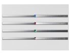 BLUMOTIX BX-F-RKW-CHROME QUBIK SENSITIVE Cover tastiera ABS 120X80 8 Pulsanti Bianco