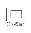 EKINEX EK-PRG-GA Placca rettangolare plastica finestra 68x45mm