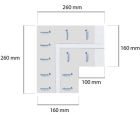 LEDCO COG110/GR ANGULAR GLASS ROCK C/PR110 RECESSED