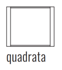 EKINEX EK-FLQ-GAH Cornice quadrata serie flank - colore bronzo (plastica)