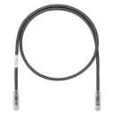PANDUIT UTP6ASD1MBL Copper Patch Cord- Cat 6A SD- Black UTP Cable- 1m