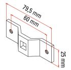 FAAC 132328 SUPPORTO INTERASSE 60mm FORI 8mm