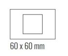 EKINEX EK-DRS-GAG Rectangular window plate 60X60 in plastic (silver colour)