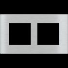 EKINEX EK-S2P-GB Placca doppia in alluminio 2 finestre 55X55