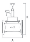TECNOCONTROL VR936 Elettrovalvola riarmo manuale 230Vac NA DN65 6 bar      