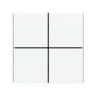 EKINEX EK-TQQ-GA_ Tasto quadrato plastica (4 pz) - per pulsante serie FF
