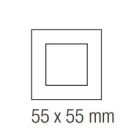 EKINEX EK-DQG-MA Placca quadrata in plastica finestra 55X55
