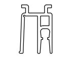 FAAC 105814 PROFILO PLASTICO INFERIORE ANTA MOBILE L= 5.100 TK20
