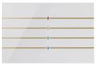 BLUMOTIX BX-F-RKWG-GOLD QUBIK LINE Cover tastiera vetro 8 Pulsanti 120X80mm Bianco
