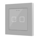 ZENNIO ZVI-F55X2-S ZVI-F55X2-S Flat 55 X2 Tastiera touch capacitiva retroilluminata (55 x 55 mm), 2 moduli, argento