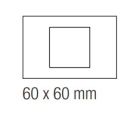 EKINEX EK-DRS-MA Placca rettangolare in plastica finestra 60X60