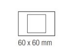 EKINEX EK-PRS-F Rectangular window plate 60x60mm in NTM