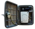 ALLMATIC 641000248 Box in alluminio da esterno con pulsante e leva di