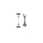 9755L Pole pedestal at variable height with fork for suction cup Fadini 9755l