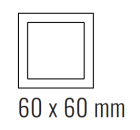 EKINEX EK-PQS-FNI Placca FF/71 (Form/Flank/NF) quadrata FENIX NTM - 1 finestra