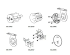 NICE 525.40005 White supports kit for Acmeda S60|80 rollers