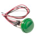 CDVI BNONF CHOC CAB 38mm vandal-proof green metal wired mushroom button