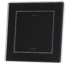 MDT BE-GTL1TS.01 EIB, KNX, vetro Push Button II Lite 1 volta, RGBW, neutro, con sensore di temperatura, nero