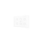 ZENNIO ZVITXLX6W TECLA XL 6-button backlit capacitive touch switch, white