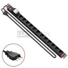 WP RACK WPN-PDU-I02-12 CANALE DI ALIMENTAZIONE (PDU) VERTICALE PER RACK 19" 12 X ITA/SCHUKO CON MAGNETOTERMICO