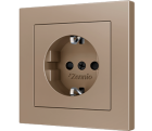ZENNIO 830000404 ZS55. Schuko socket cover 55x55 mm - Champagne
