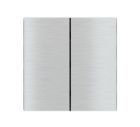 EKINEX EK-TRV-GB_ Tasto rettangolare verticale metallo per pulsante 2 canali serie FF (2 pz)