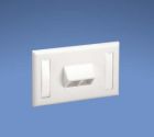 PANDUIT NK2HSFIWY NK 2-port- single gang- sloped horizontal faceplat