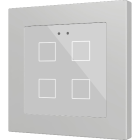 ZENNIO ZVIF55X4V2S Interruttore tattile capacitivo retroilluminato (55 x 55 mm) 4 tasti, argento