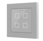 ZENNIO ZVIF55X4VTS Tastiera capacitiva Flat55, 4 Tasti, argento