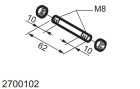 MINGARDI 2700102 Perno anteriore per versioni frangisole / Front pi