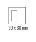 EKINEX EK-DQT-F Deep square plate 30x60 in Fenix, 20venti series 