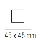 EKINEX EK-DQP-COP Placca Deep (FF e 71 e 20Venti ) quadrata - METAL HT (CROMATO) - copper