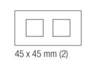 EKINEX EK-D2E-MA Placca doppia in plastica 2 finestre 45X45