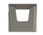 ABTECNO XPR-DINFPC-ES PLACCA FRONTALE DA INCASSO CON TASCA IN ABS GRIGIO