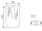 CAME 001YM0115 MULTIHOLE PLATE FOR SIDEWALLS WITH PIN