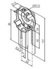 NICE 535.10037/A Compact, adjustable support (rotated 90 degrees) Era M series supports diameter 45 mm