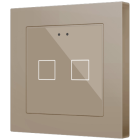 ZENNIO ZVIF55X2V2C Flat 55 X2 v2. Glass capacitive push button 55x55