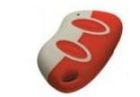 CDVI SETR2641AM2.R 433 MHZ MINI RADIO REMOTE CONTROL - GREY/RED - 2 CAN