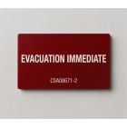 COOPER CSA FIRE CSA08671-2 THE WORDING 5965 FR EVACUATION IMMEDIATE