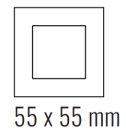 EKINEX EK-DQG-CHA Placca Deep (FF e 71 e 20Venti ) quadrata METAL HT (CROMATO) champagne