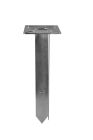 UNISTAB EL1212FZ Supporto base quadra 120x120x3mm - H. 370mm per infissione a terra - Zincato