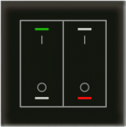 MDT BE-GTL2TS.B1 BE-GTL2TS.B1: pulsante in vetro II Lite 2 volte, RGBW, nero