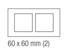 EKINEX EK-D2S-MA Placca doppia 2 finestre 60X60 in plastica