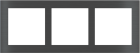 EKINEX EK-D3X-FEN DEEP 3-place plate in NTM - windows and colour